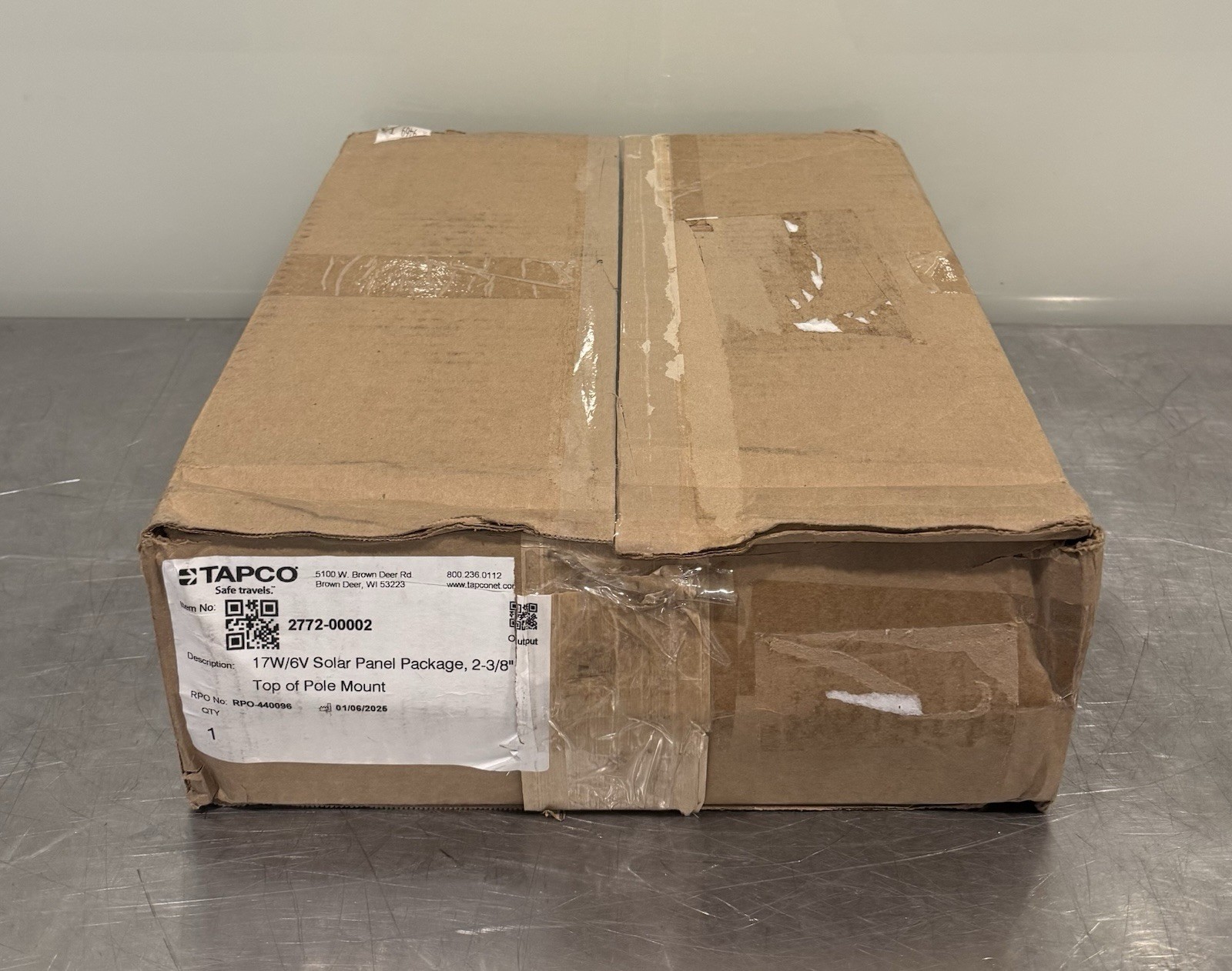 Tapco 2772-00002 17W/6V Solar Panel Package 2-3/8” Pole Mount NEW IN BOX!