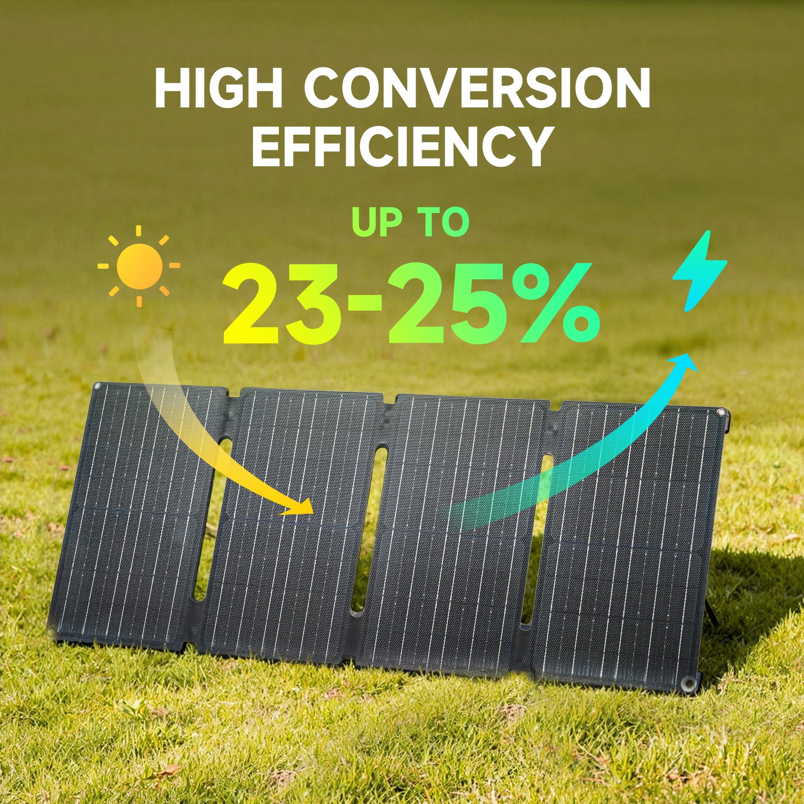 ALLPOWERS Portable Solar Panel 60W Foldable Solar Panel Charger for Camping Fish