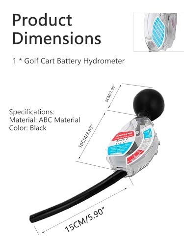 Deep Cycle Hydrometer Tester for 6V 12V 24V Golf Cart Battery