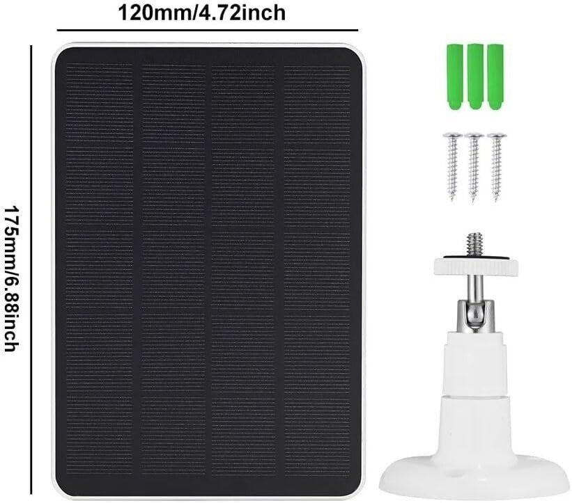 Solar Panel for Bird Feeder Camera, 3W Continuously Power Supply for Your Bir…