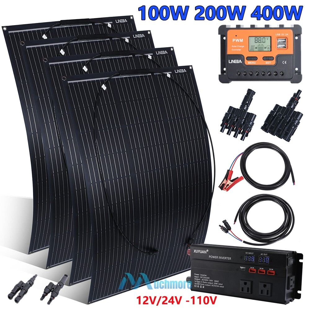 4000W Complete Solar Panel Kit 400W Solar Power Generator 30A 110V Grid System