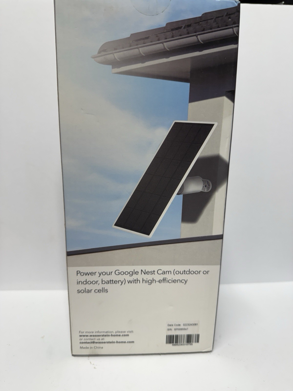 Wasserstein 2.5W Solar Panel for Google Nest Cam Outdoor or Indoor, Battery