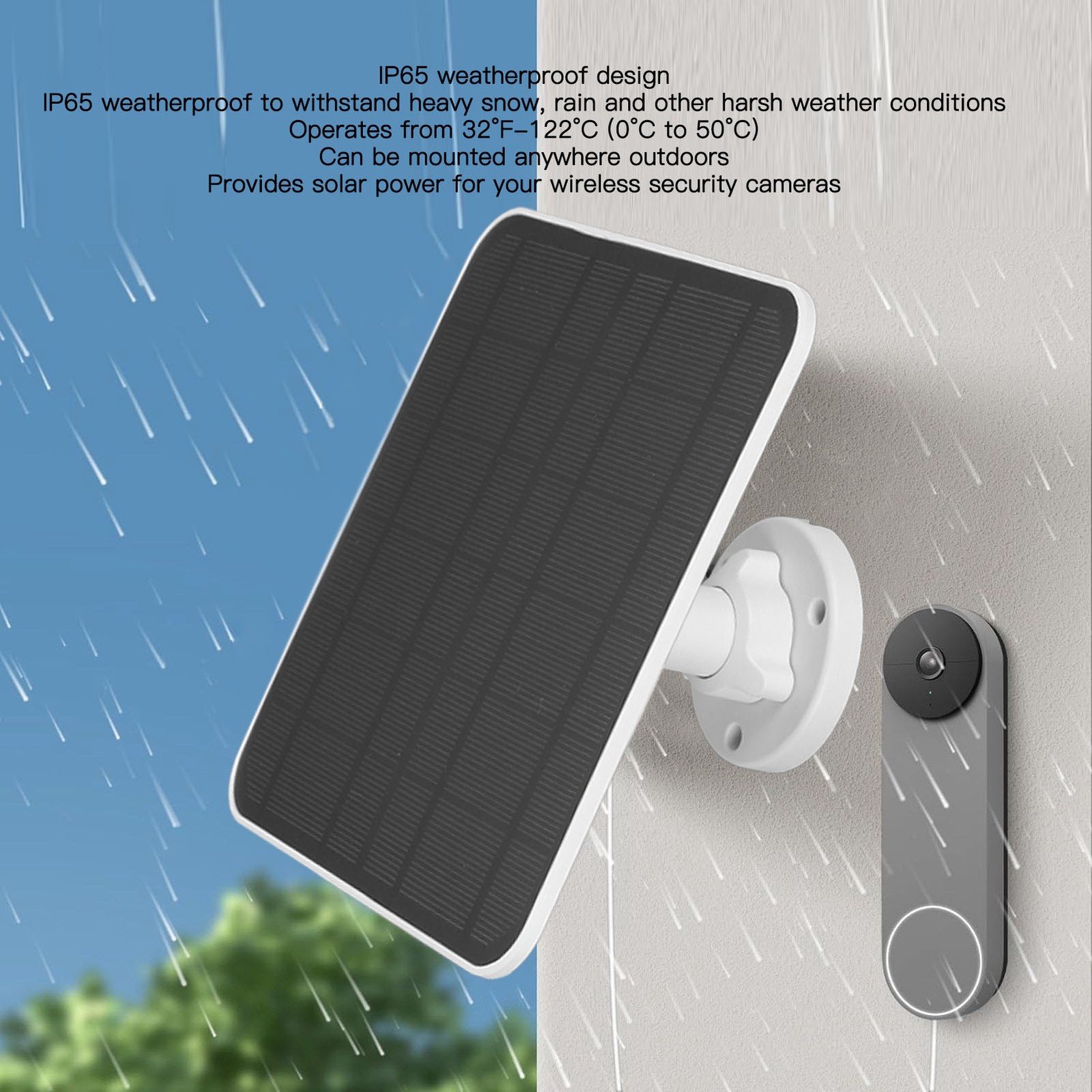 12W Solar Panel Charger IP65 Waterproof Magnetic Charging Security Camera Solar