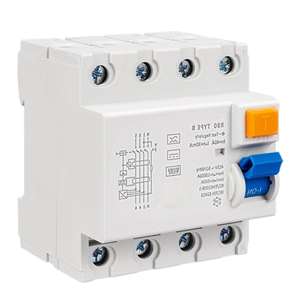 100A Type B DC Leakage Breaker R80 4P 30mA for New Energy Charging Applications