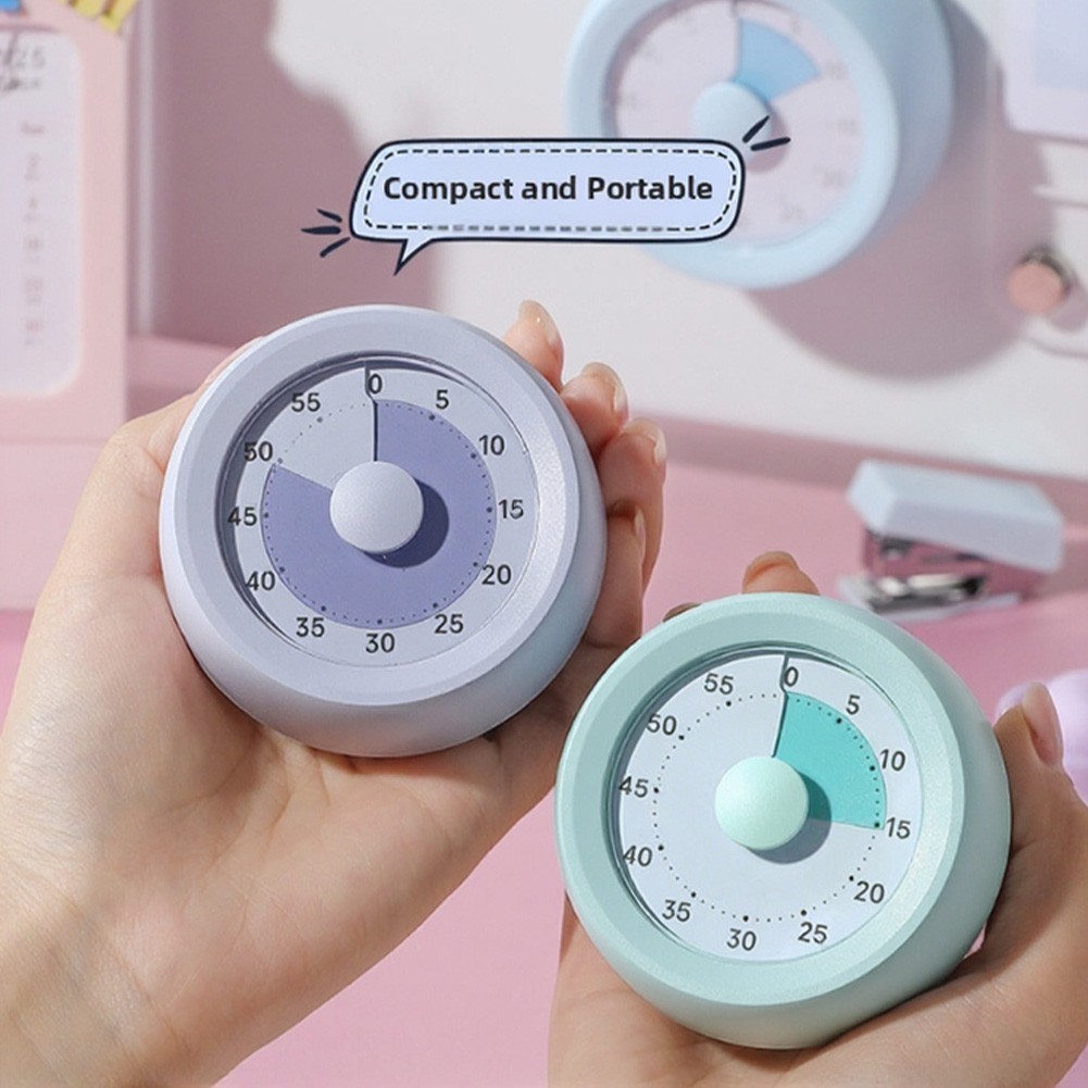 Type C Powered Visual Timer 60 Min Countdown for Kitchen Desk Study Environment