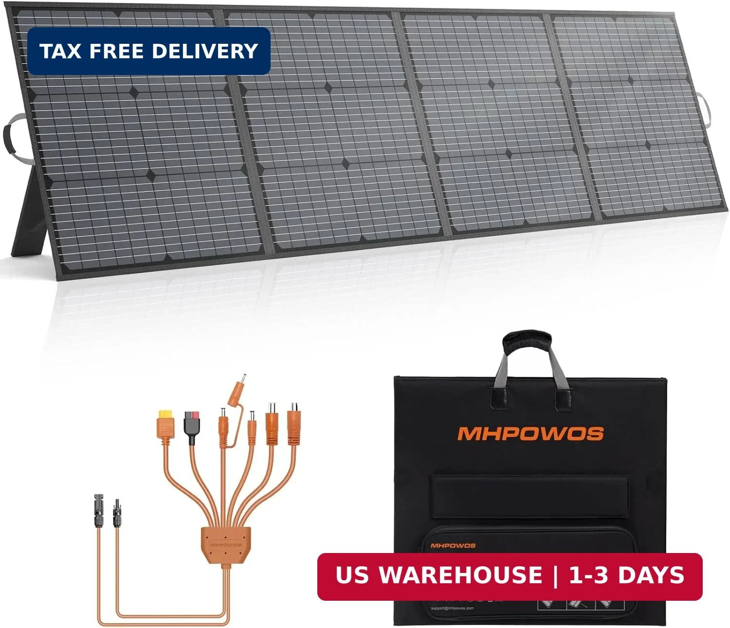 Portable Solar Panel 220W 40V Monocrystalline Foldable Solar Panels Charger Powe