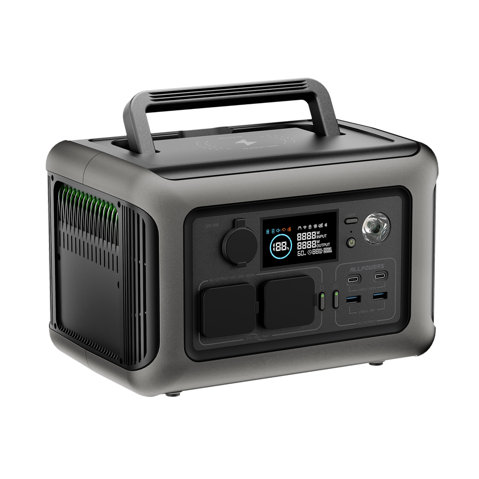 ALLPOWERS 299Wh 600W Portable Power Station LiFePO4 Solar Generator Refurbished