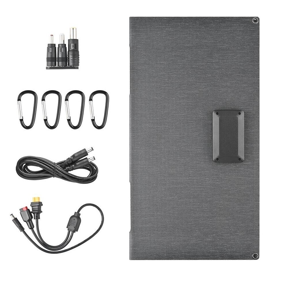 ETFE 40W Foldable Solar Panel Mat Mono Flexible Type-c/USB/DC Ports Charger