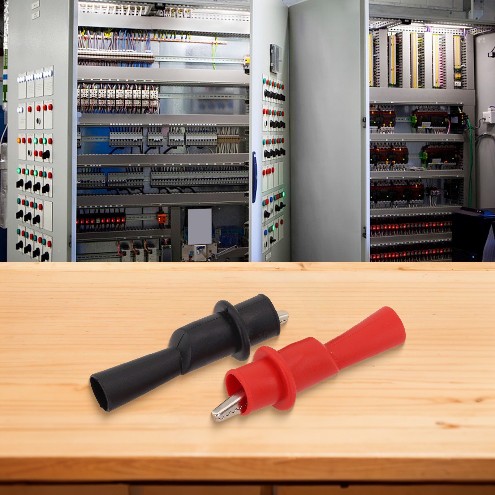 For Electrical Test For Alligator Clips Red and Black for Multimeter Connection