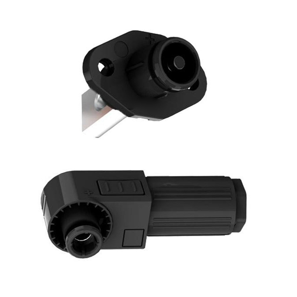 Black Quick Coupling 1500V DC PV Connector Single Core for Solar Power