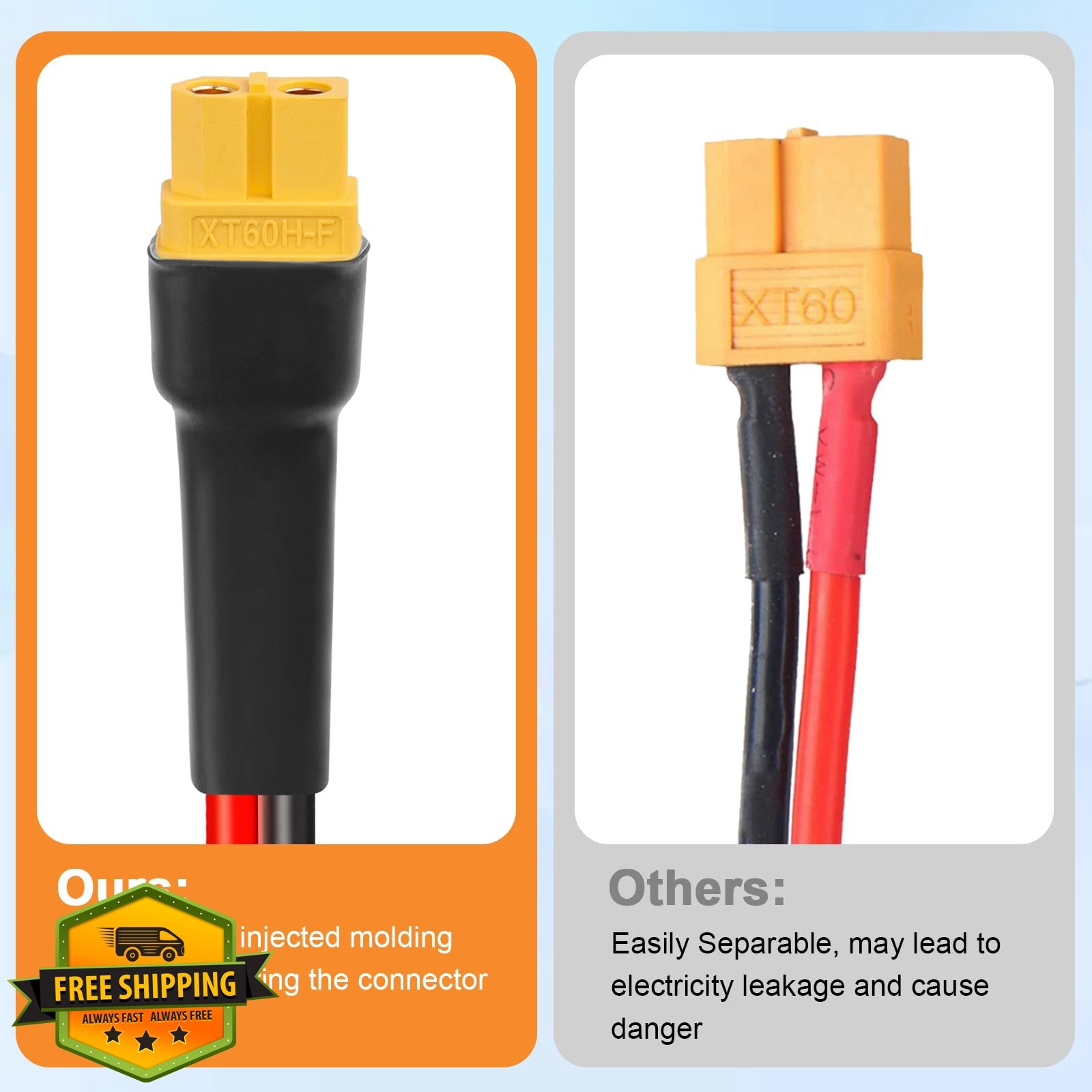 Kimbluth 10 AWG 25FT XT60 Solar Extension Cable