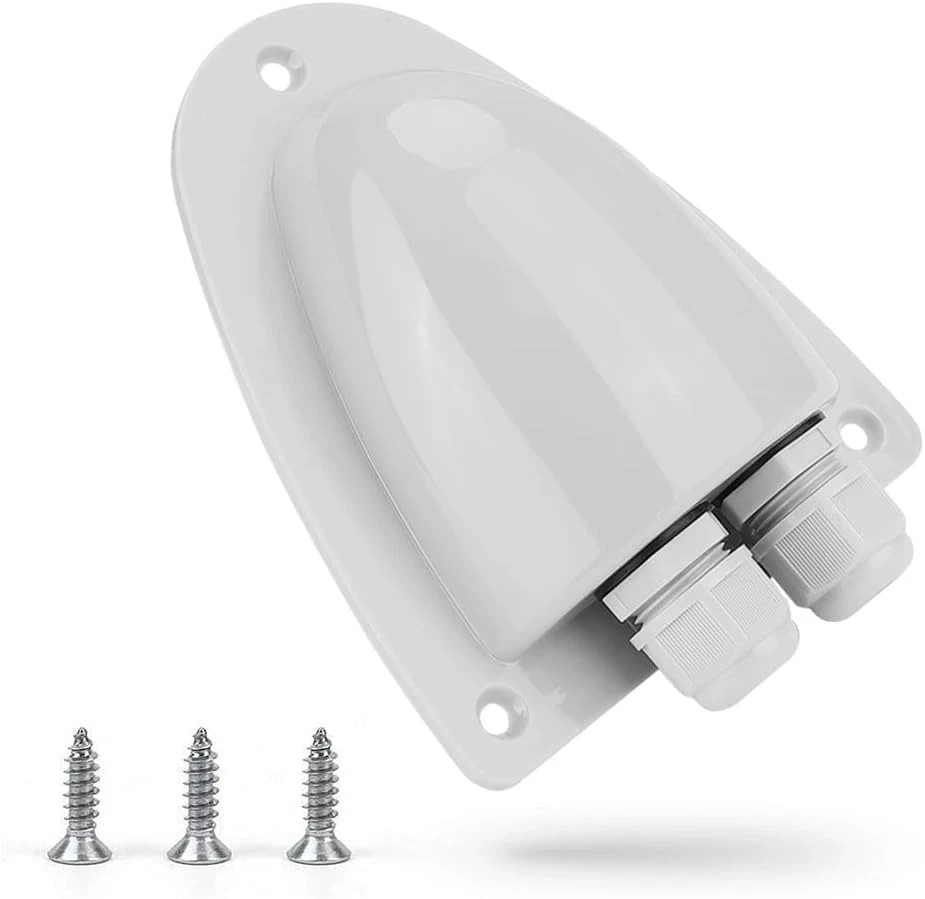 Solar Weatherproof Double Cable Entry Gland, Cable through RV Roof Solar Junctio