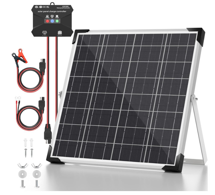 20W Kit 12V Solar Battery Trickle Charger Maintainer for RV
