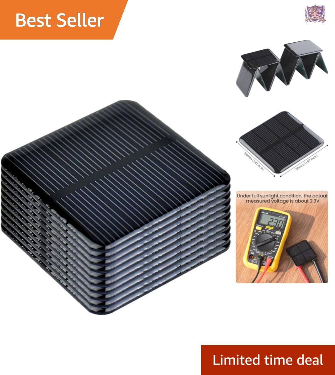 10pcs High Efficiency Monocrystalline Solar Cells DIY Kit – Compact 2V Power