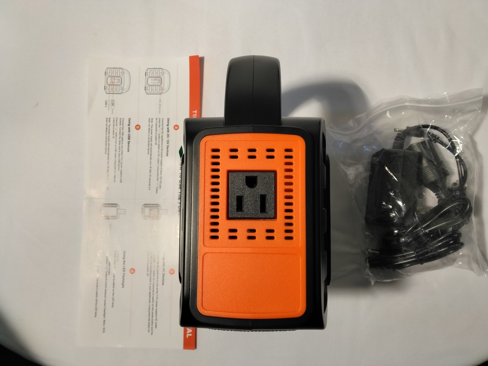 100W Lithium Ion Portable Power Station w/ 40W Solar Panel Digital Display