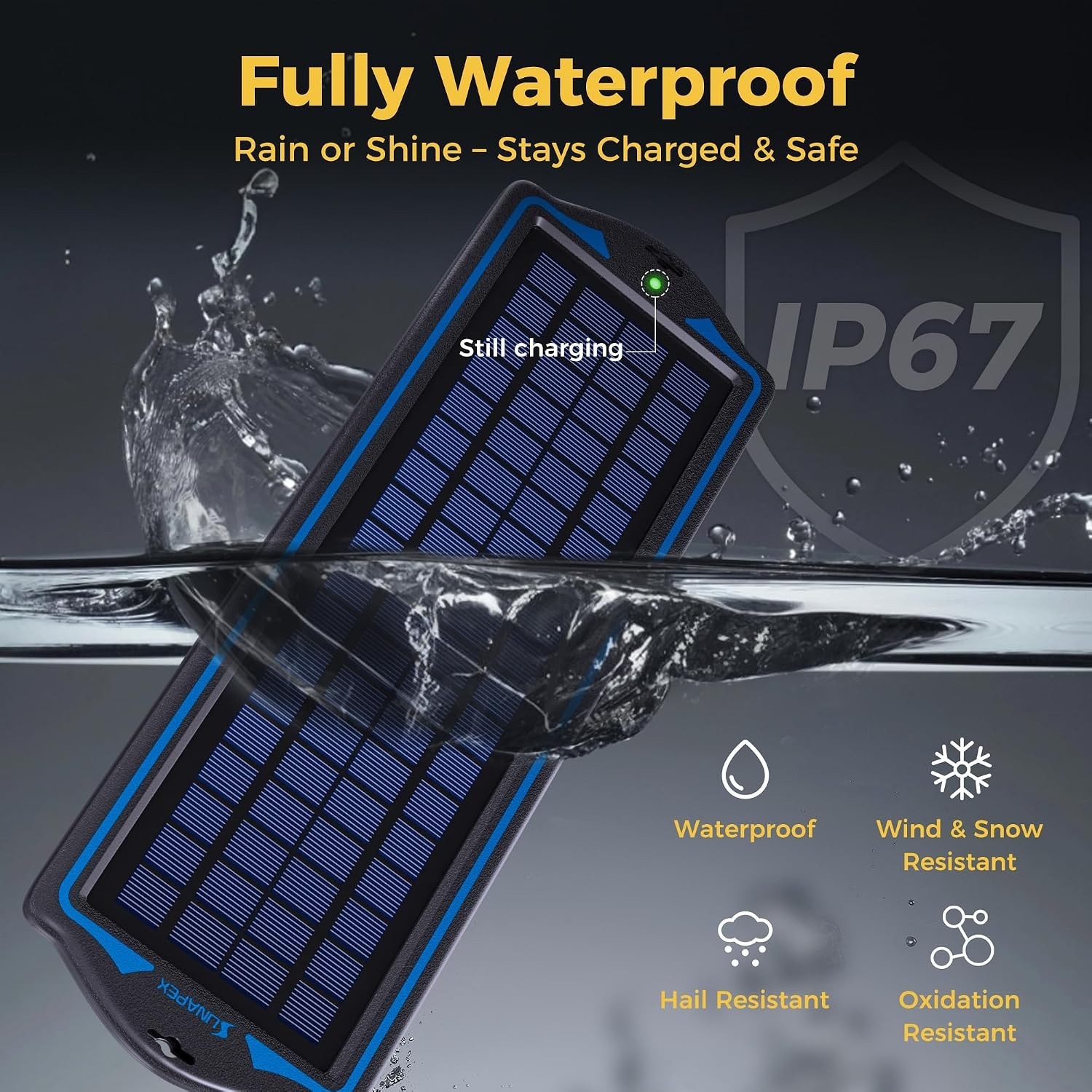 Portable 5W Solar Panel Kit with Built-in Controller for 12V Battery Maintenance