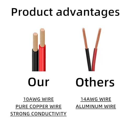 10AWG SAE to XT60 Connector Extension Cable with 15A&20A 10AWG SAE TO XT60–2FT