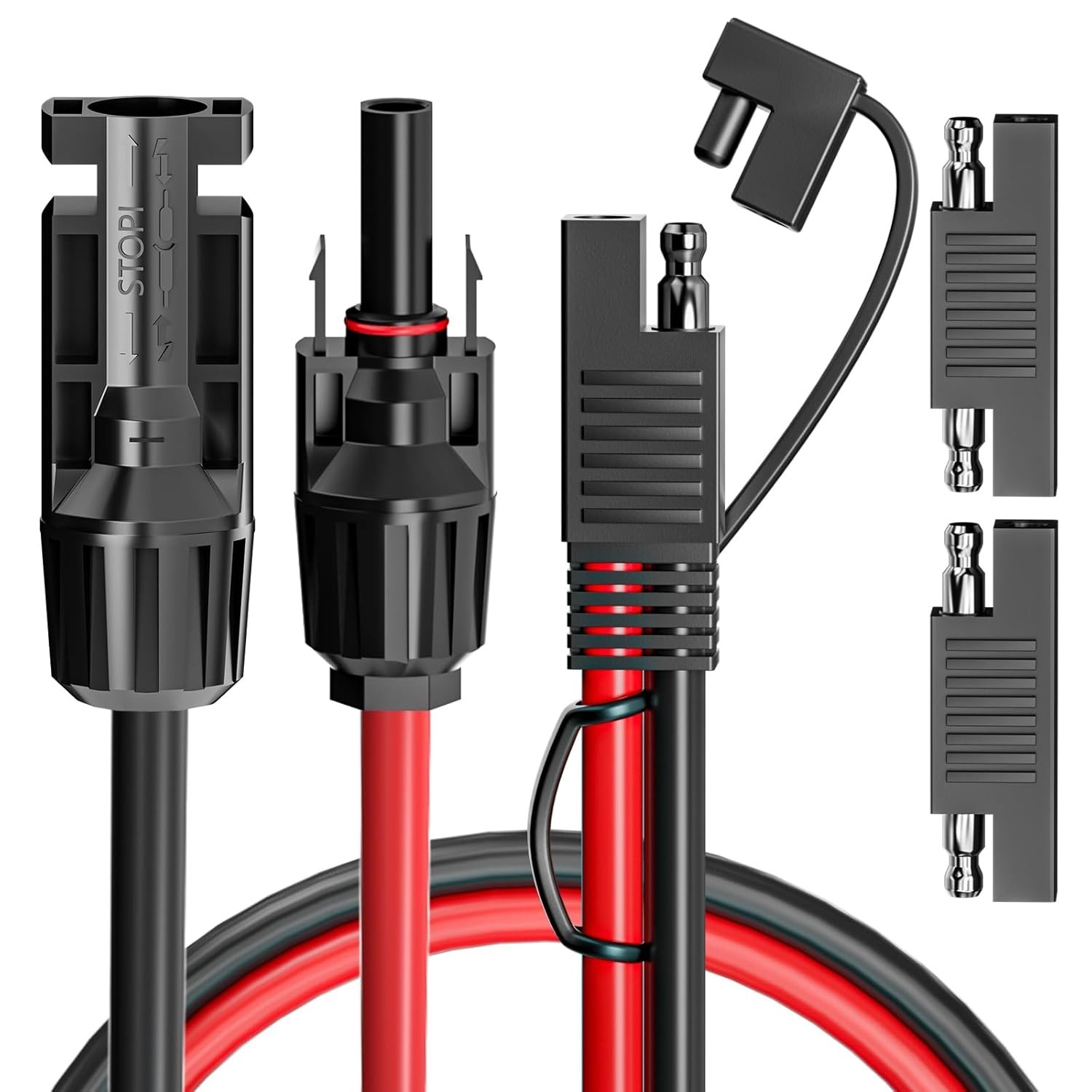 Solar Panel Connectors to SAE Adapter Cable 10AWG Solar to SAE PV Extension Wire