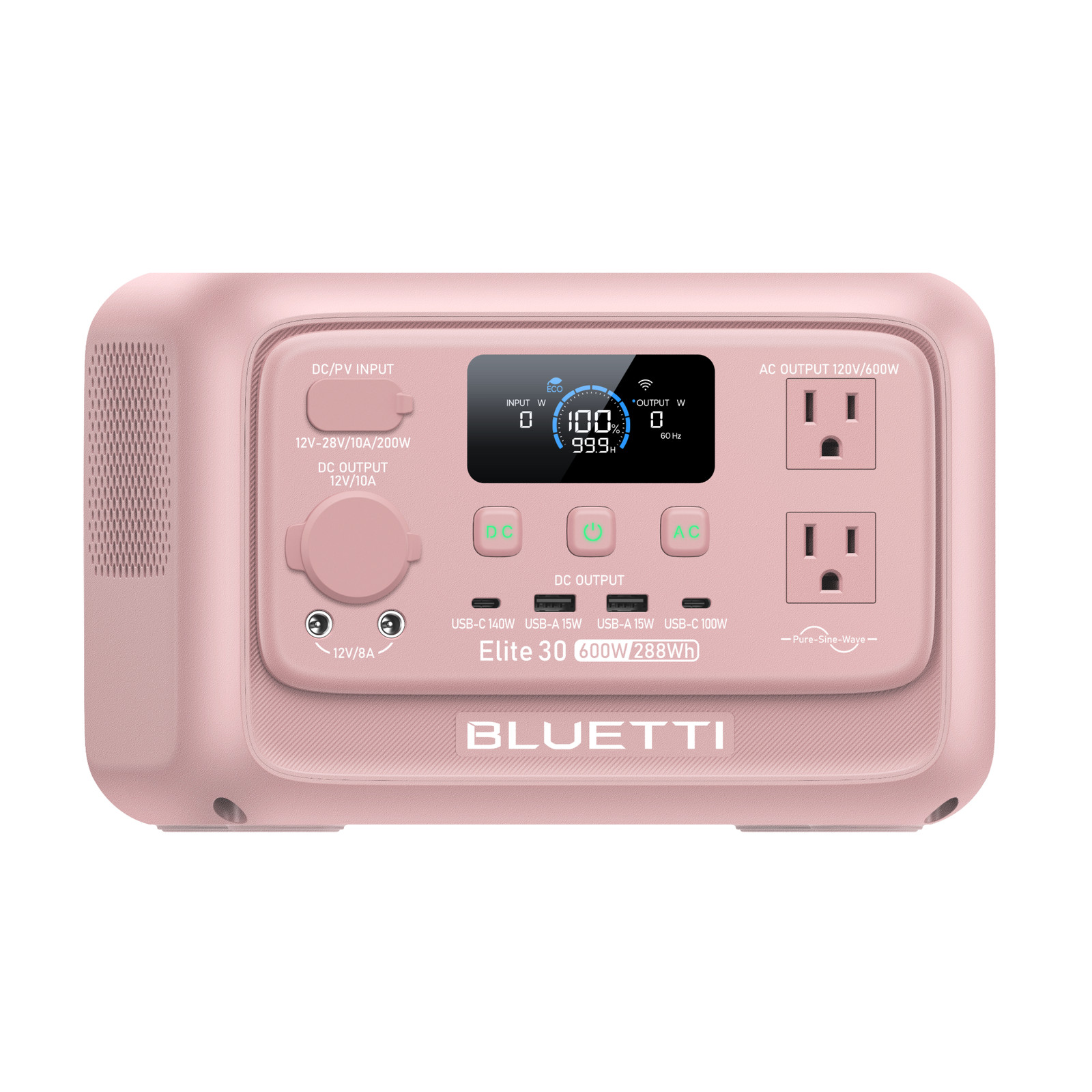 BLUETTI Elite 30 V2 288Wh Pink Portable Power Station Generator for Travel