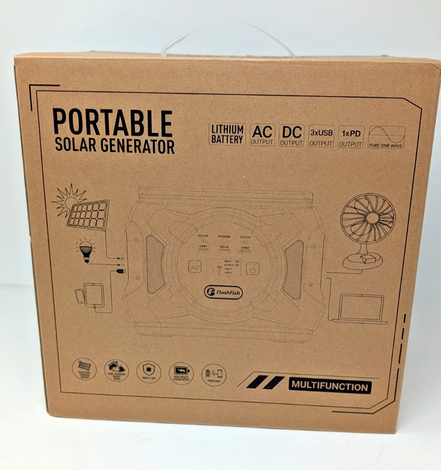 FLASHFISH 320W Portable Power Station, 292Wh 80000mAh Solar Generator with AC/DC