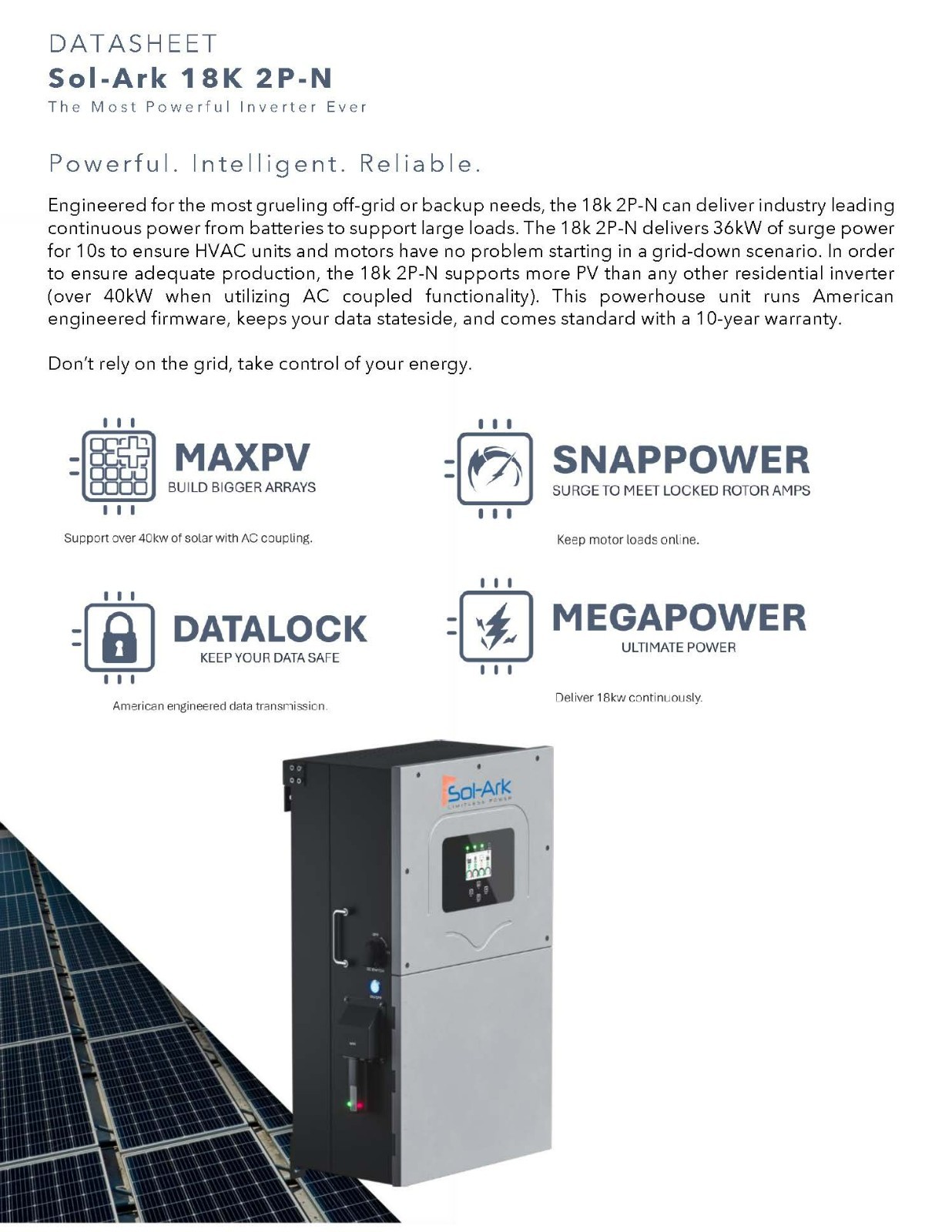 2 NEW⚡ Renon Xcellent Plus 16kWh (Total 32kWh) with Sol-Ark 18K Hybrid Inverter