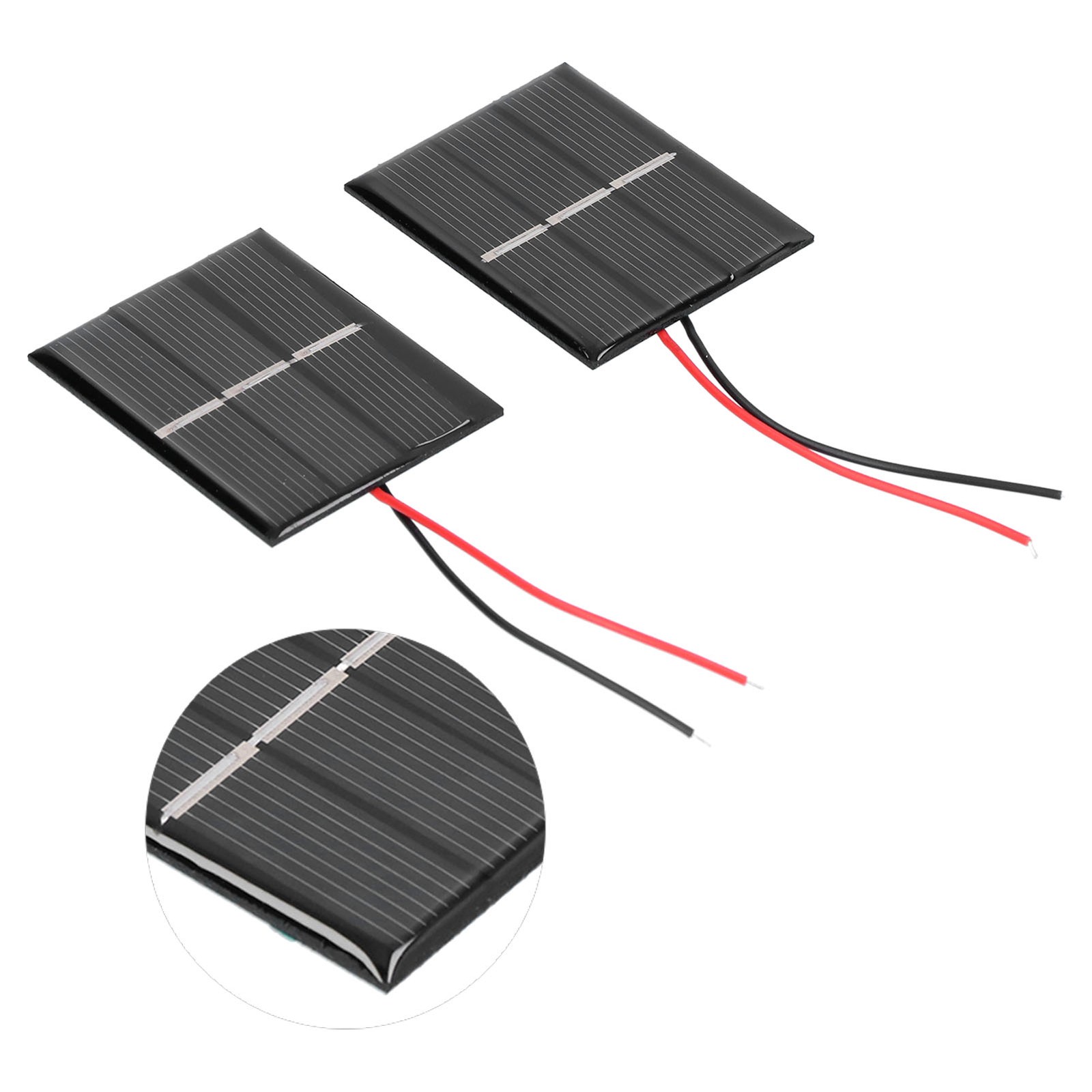 2Pcs Solar Panel Module Polysilicon Micro Mini Glue Power Solar Cells 43x55mm