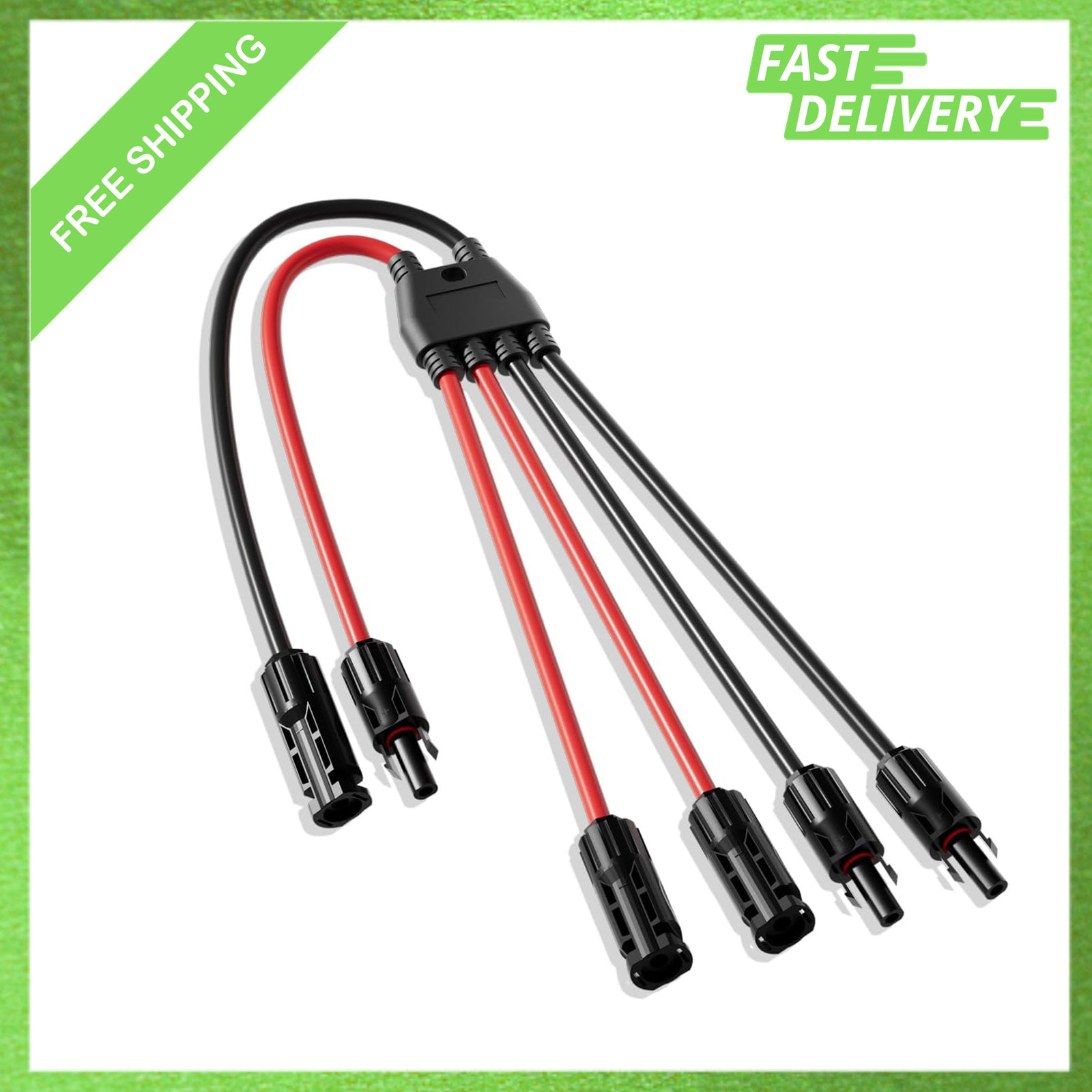 Integrated Solar Connector 2-4 Y Branch Parallel PV Adapter Cable Wire Plug Kit