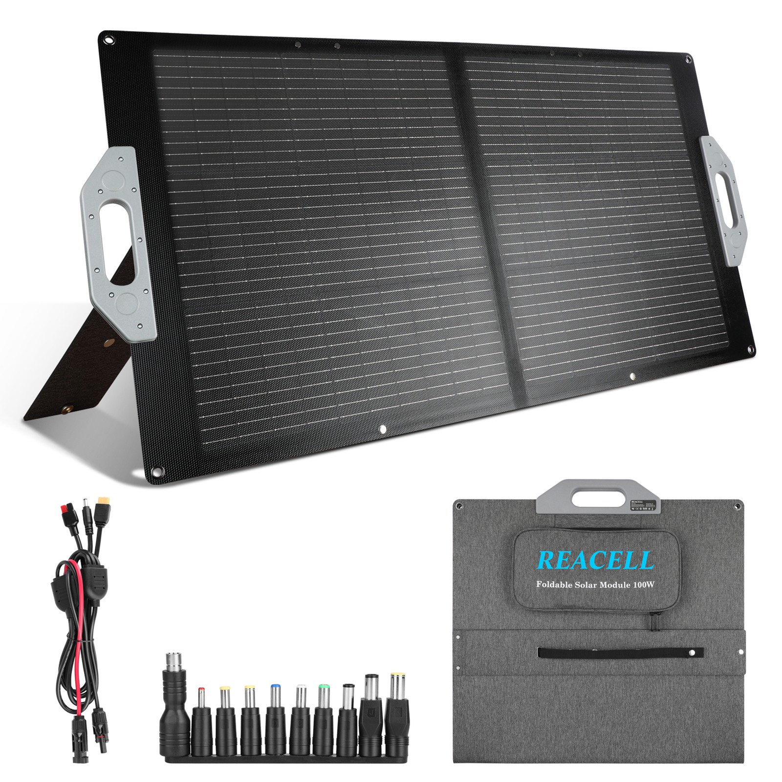 REACELL 100W Foldable Portable Solar IP65Panel for Power Station Solar Generator