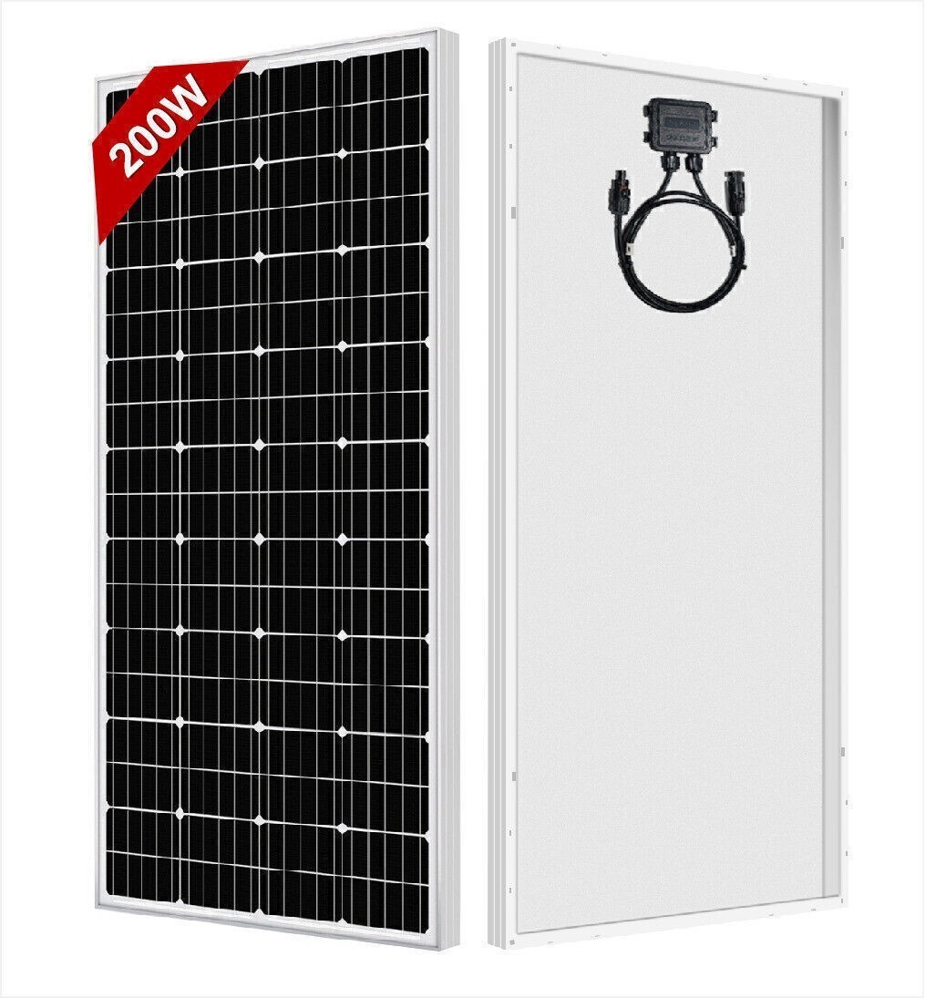 200W 12V Mono Solar Panels 200 Watt Solar Cells Power Home RV Trailer Marine
