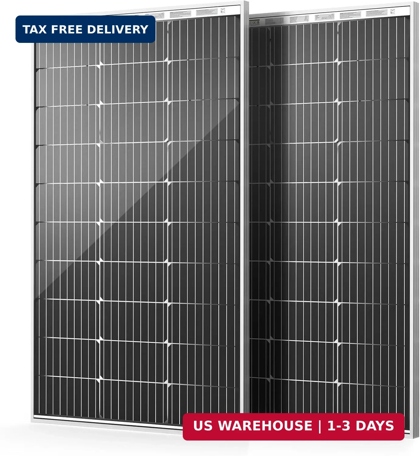 HQST-100W 12V Monocrystalline Solar Panel, High Efficiency Module PV Power for B