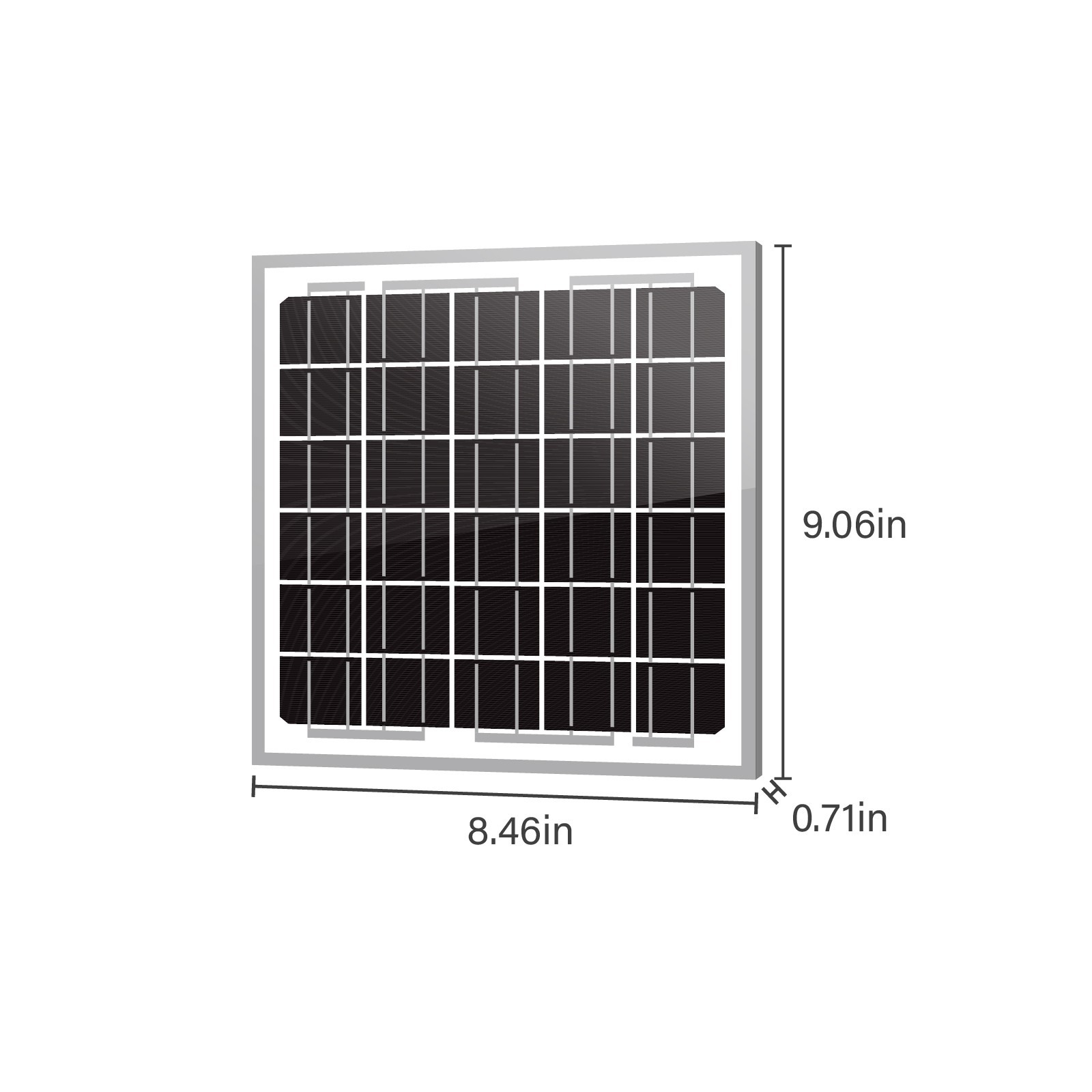 Newpowa 5 Watt 12V New Mono Solar Panel Tricke Charge RV Marine Boat Off Grid