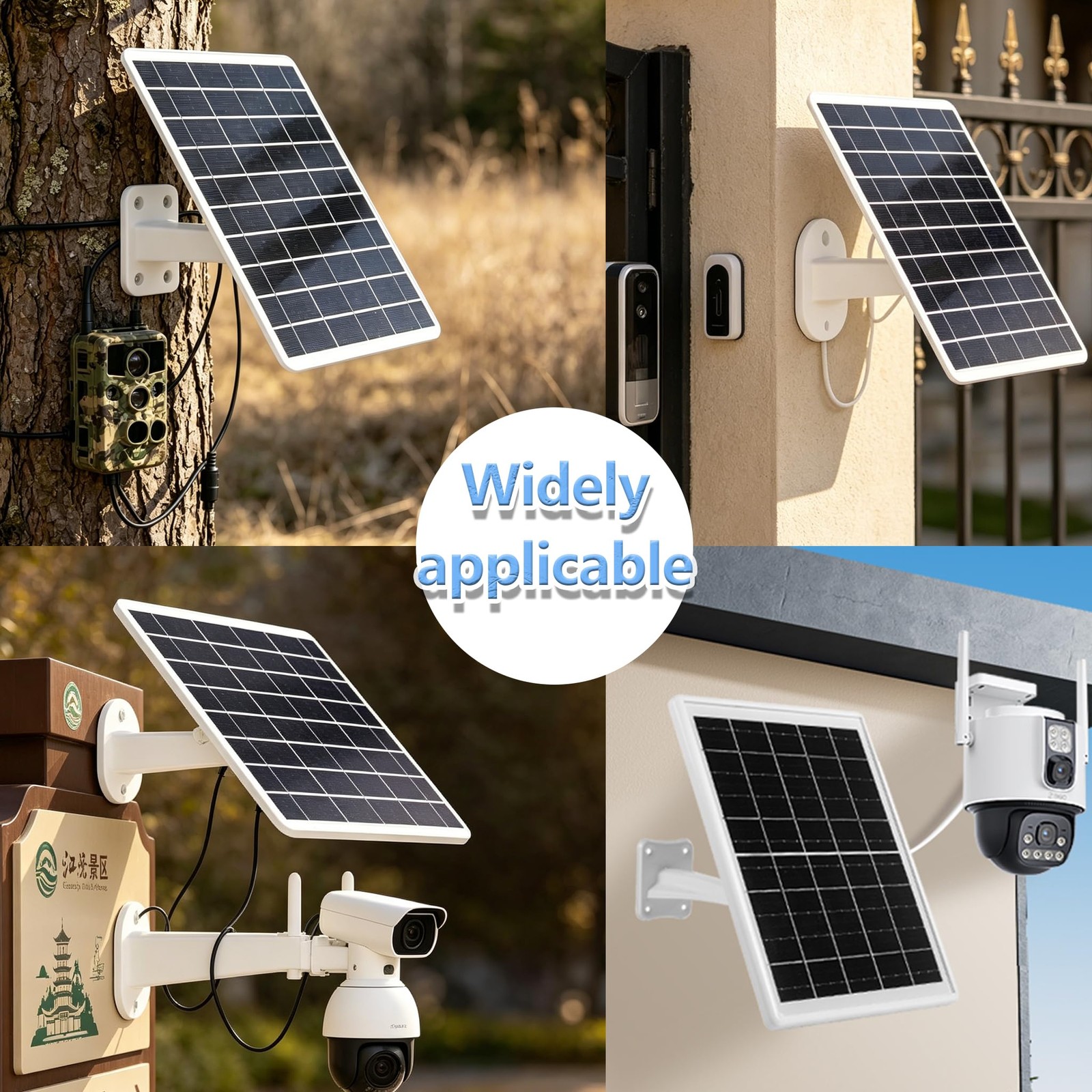 8W Solar Panel with 12000mAh Battery, 5V/12V USB C & DC Dual Output, IP65 Wat…