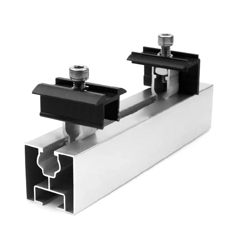 6Pcs Solar End Clamp Middle Clamp Solar Panel Bracket Edge Pressed Support