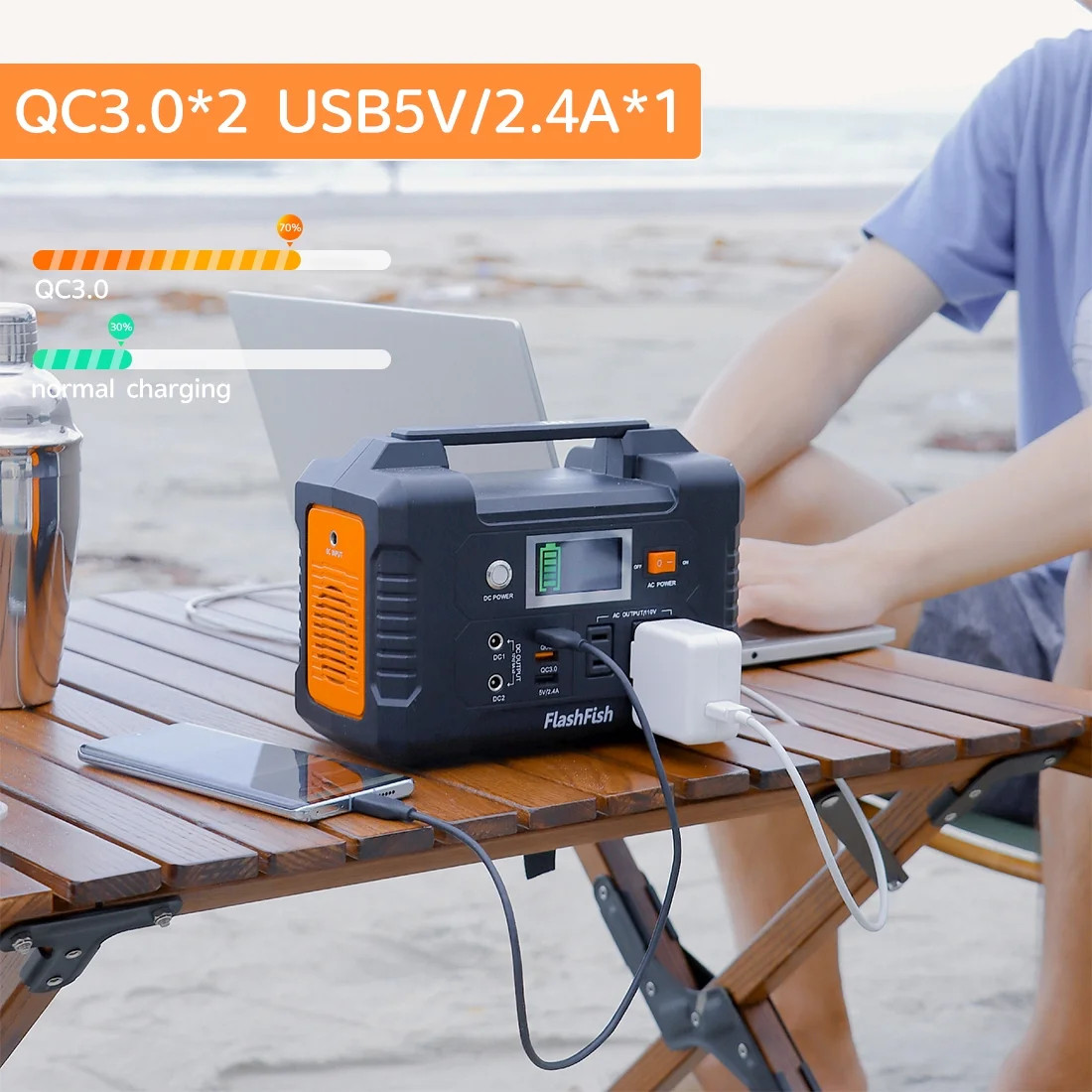 200W Portable Power Station, 40800Mah Solar Generator, Portable Generator for Ca