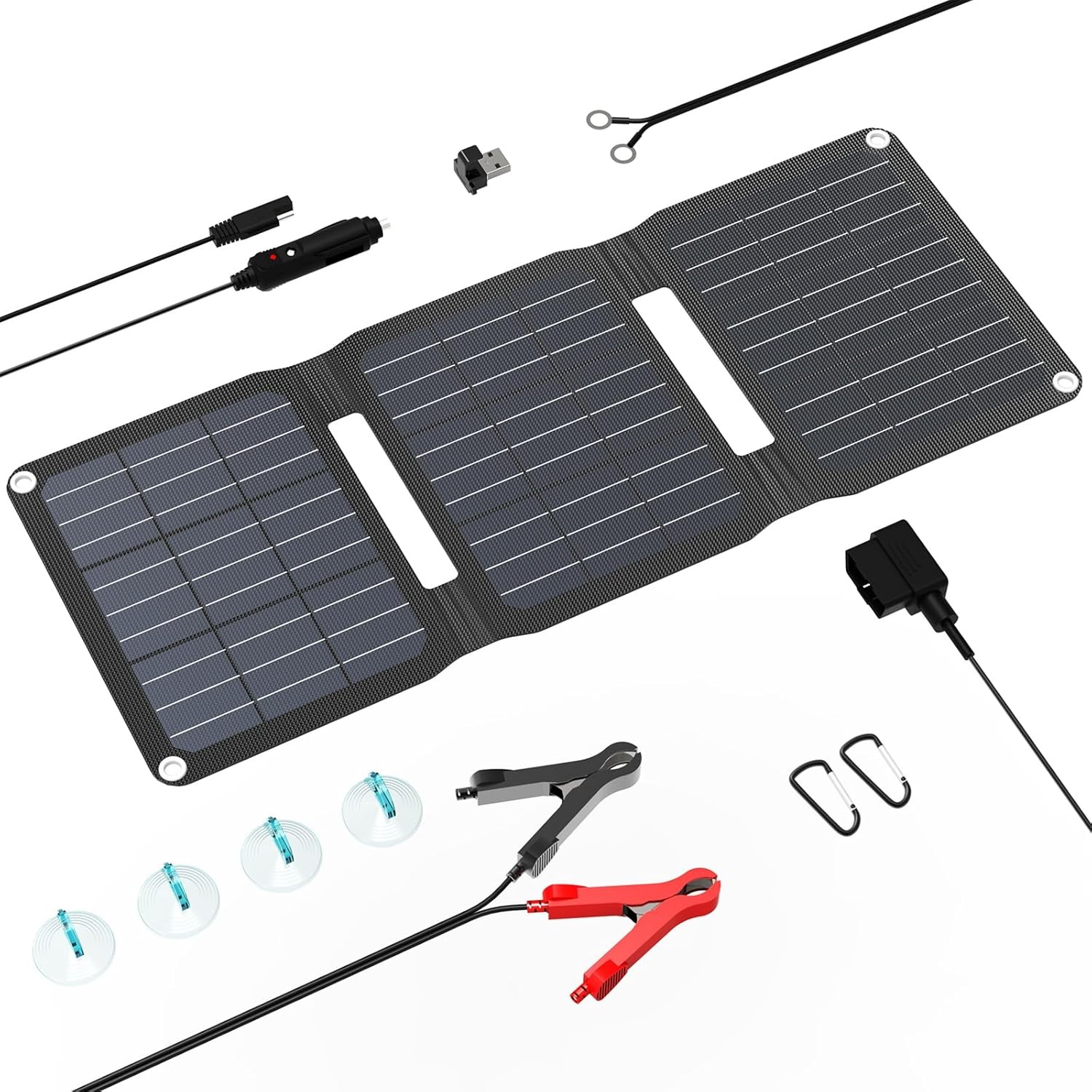 20W 12V Solar Battery Trickle Charger Maintainer Kit for Car Boat Truck Tractor