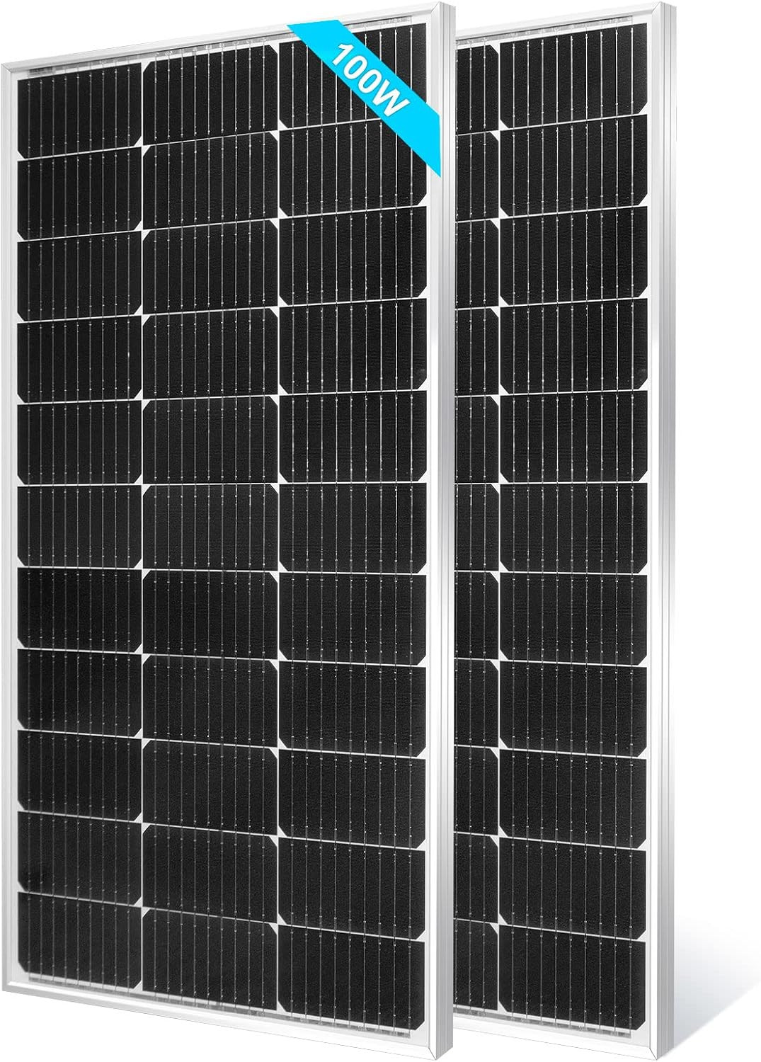SUNGOLDPOWER 2Pcs 100W Solar Panel Monocrystaline Solar Panel Module Grade a Sol