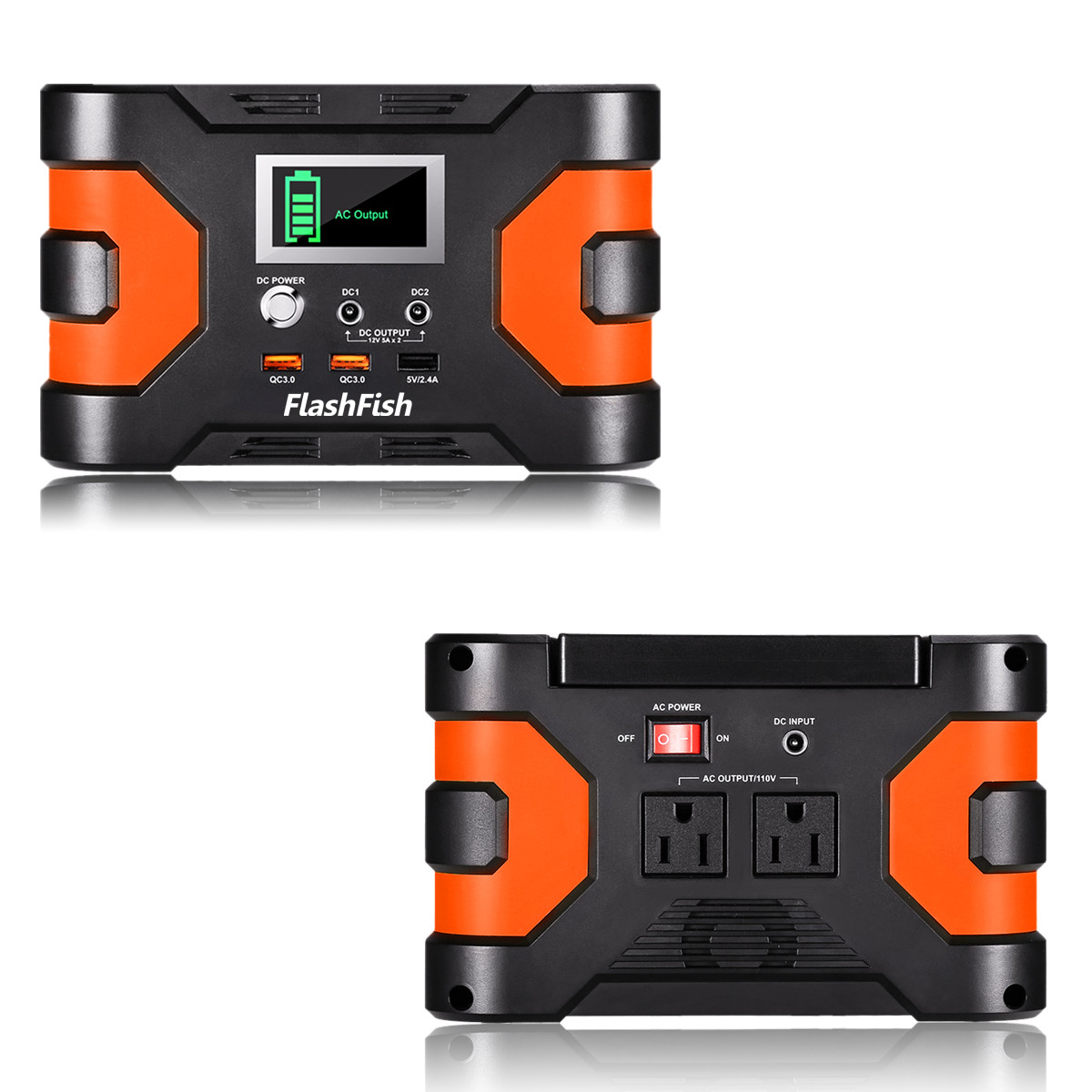 Flashfish Refurbished Portable 150W Power Station 166Wh Peak 200W Camping/Hiking