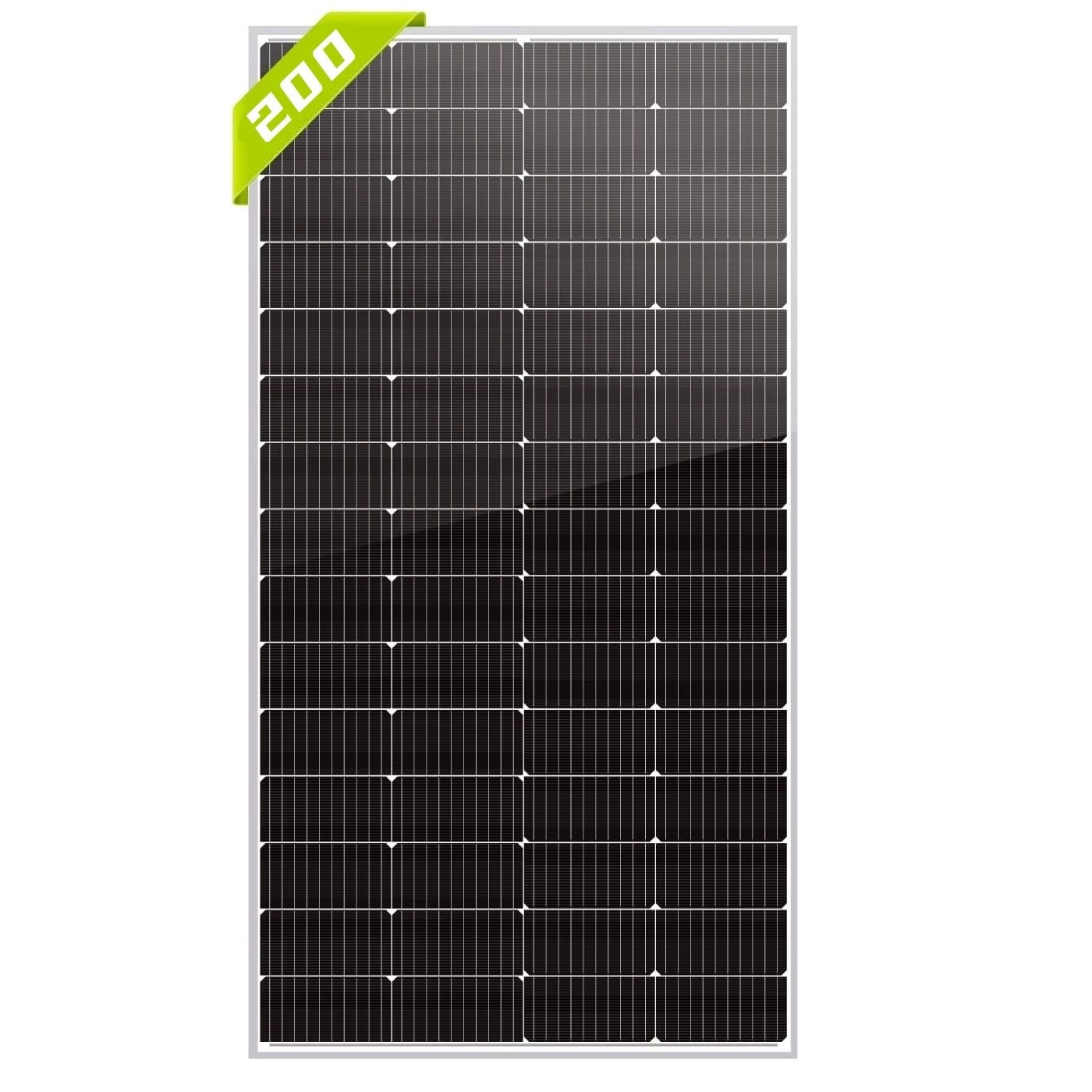 200W 12V Monocrystalline 200 12 Volt Solar Panel Designed for 12V Charge System