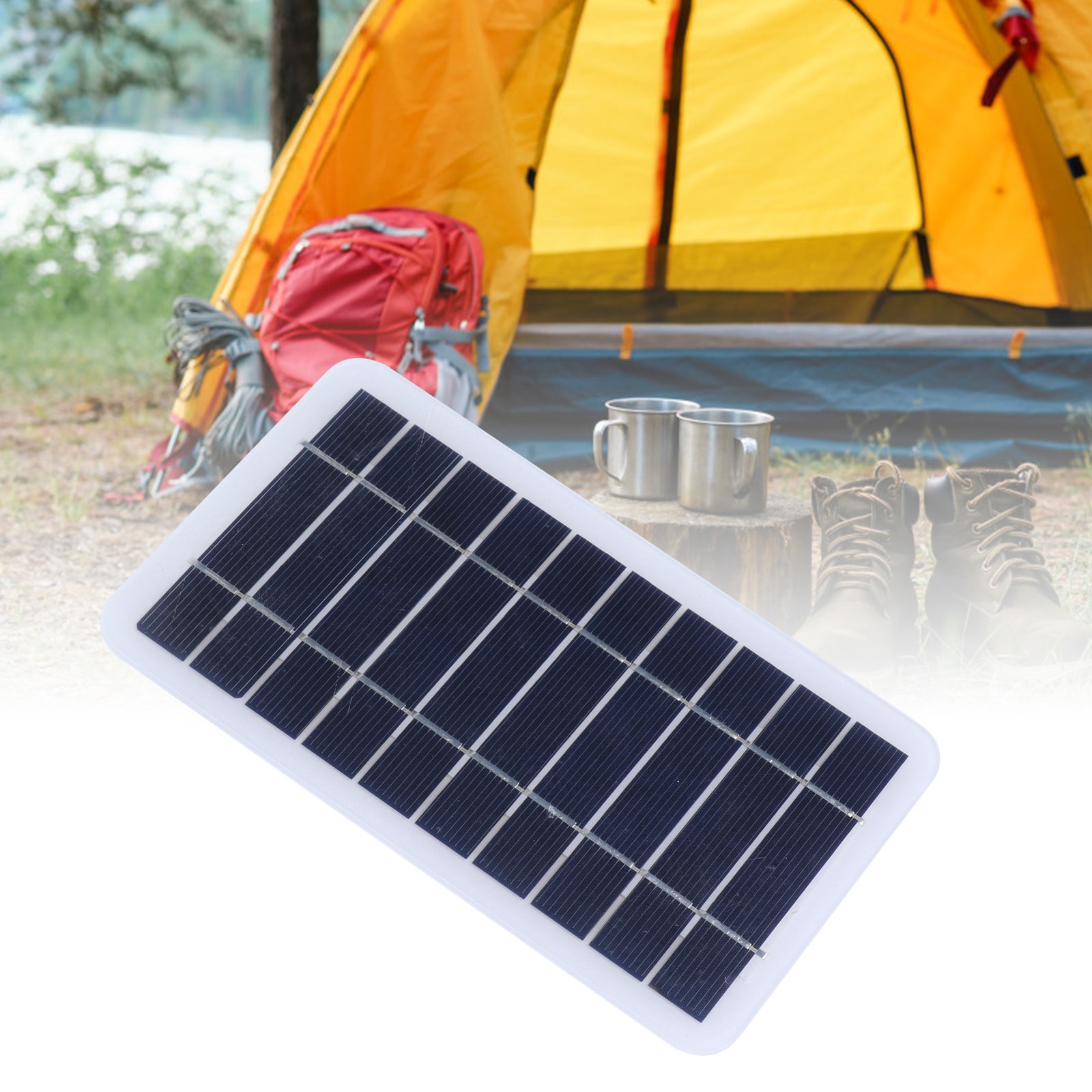 2W 5V Polycrystalline Silicon Solar Panel Outdoor Solar Battery Charger US
