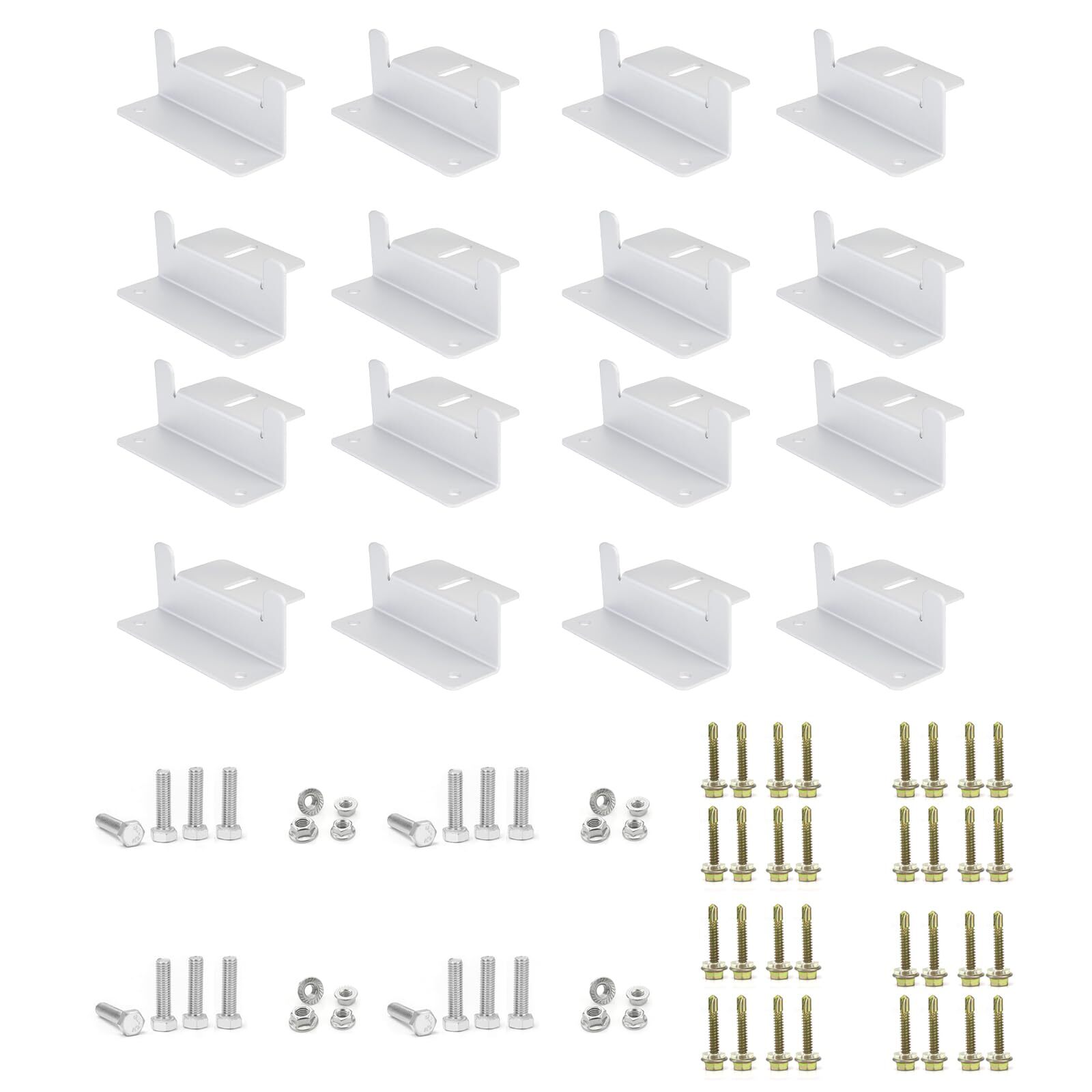 16 Units Solar Panel Mounting Brackets,Z Bracket Sets Lightweight Aluminum Co…