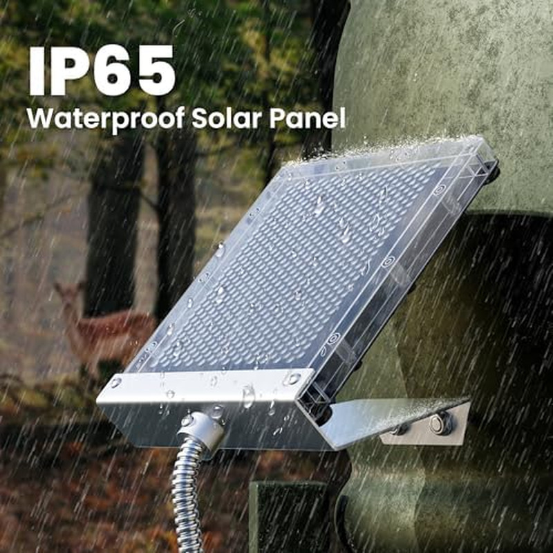 POWOXI 6V Solar Panel for Deer Feeder: 1.5W Waterproof Solar Battery Charger