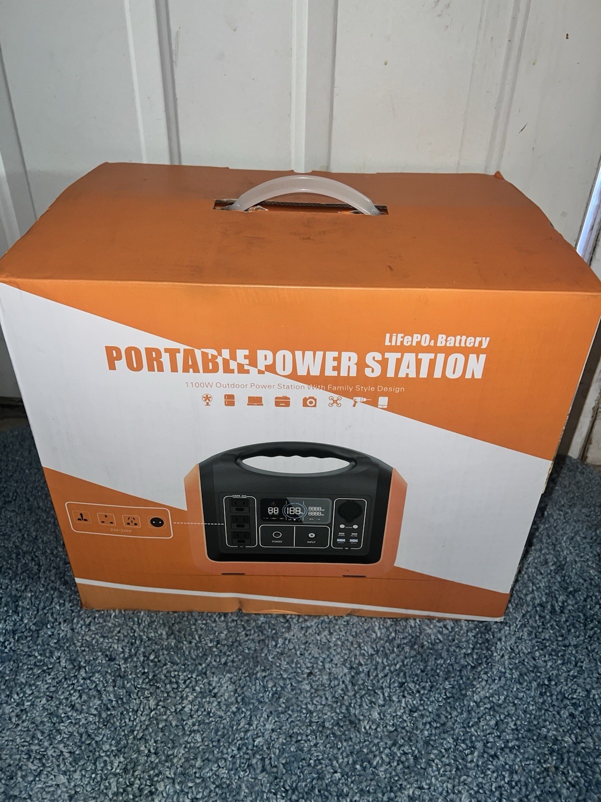 1100w 12v Portable Power Station Solar Generator AC