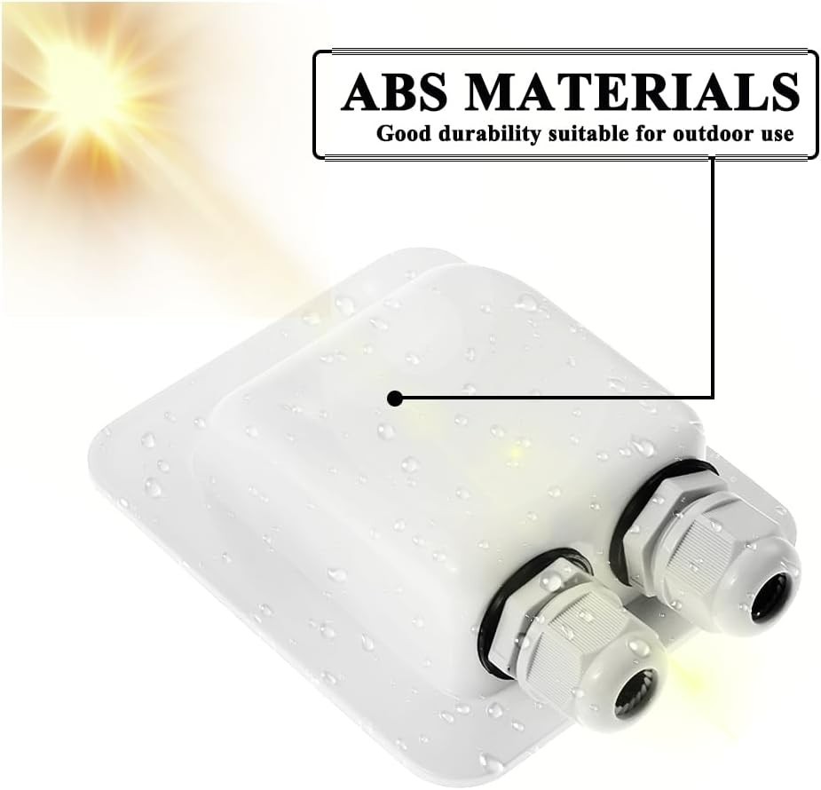 Weatherproof ABS Solar Double Cable Entry Gland for All Cable Types 2mm² to 6…