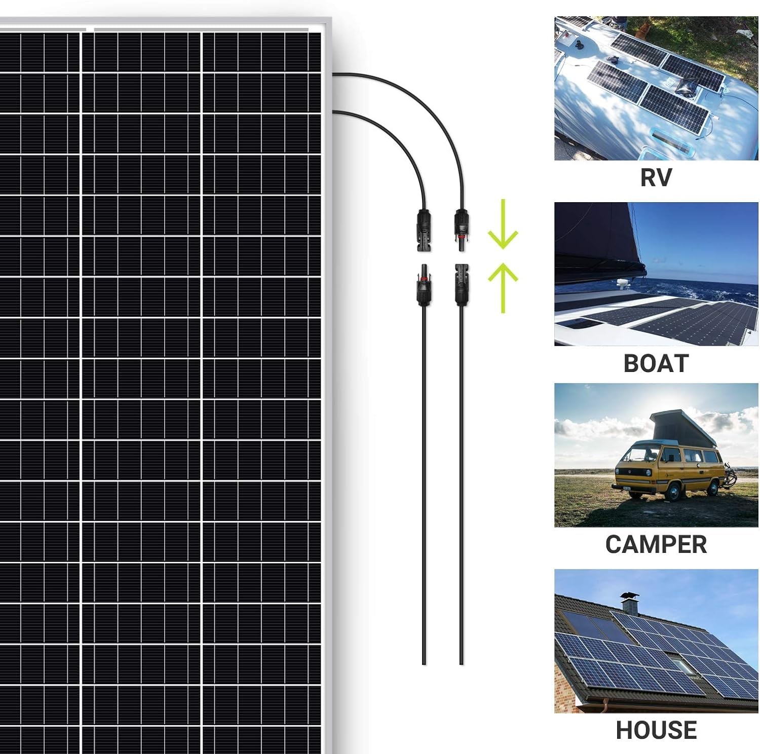 Solar Panel Connectors Solar Extension Cable with Male/Female Weatherproof fo…