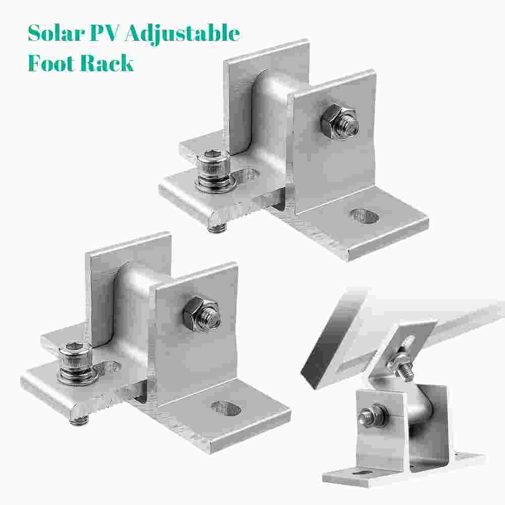 Solar Panel Stand Mounting Brackets Aluminum Alloy Adjustable Tilt for Roof Wall
