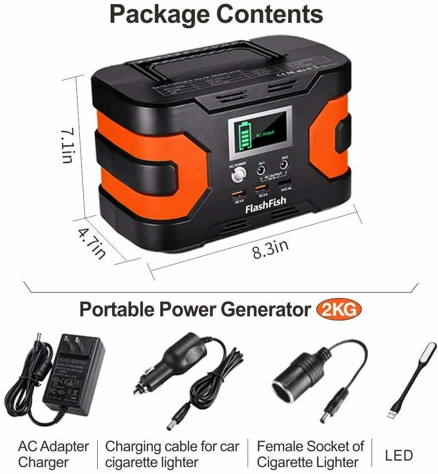 200W Power Station Flashfish 166Wh 45000mAh Backup Power