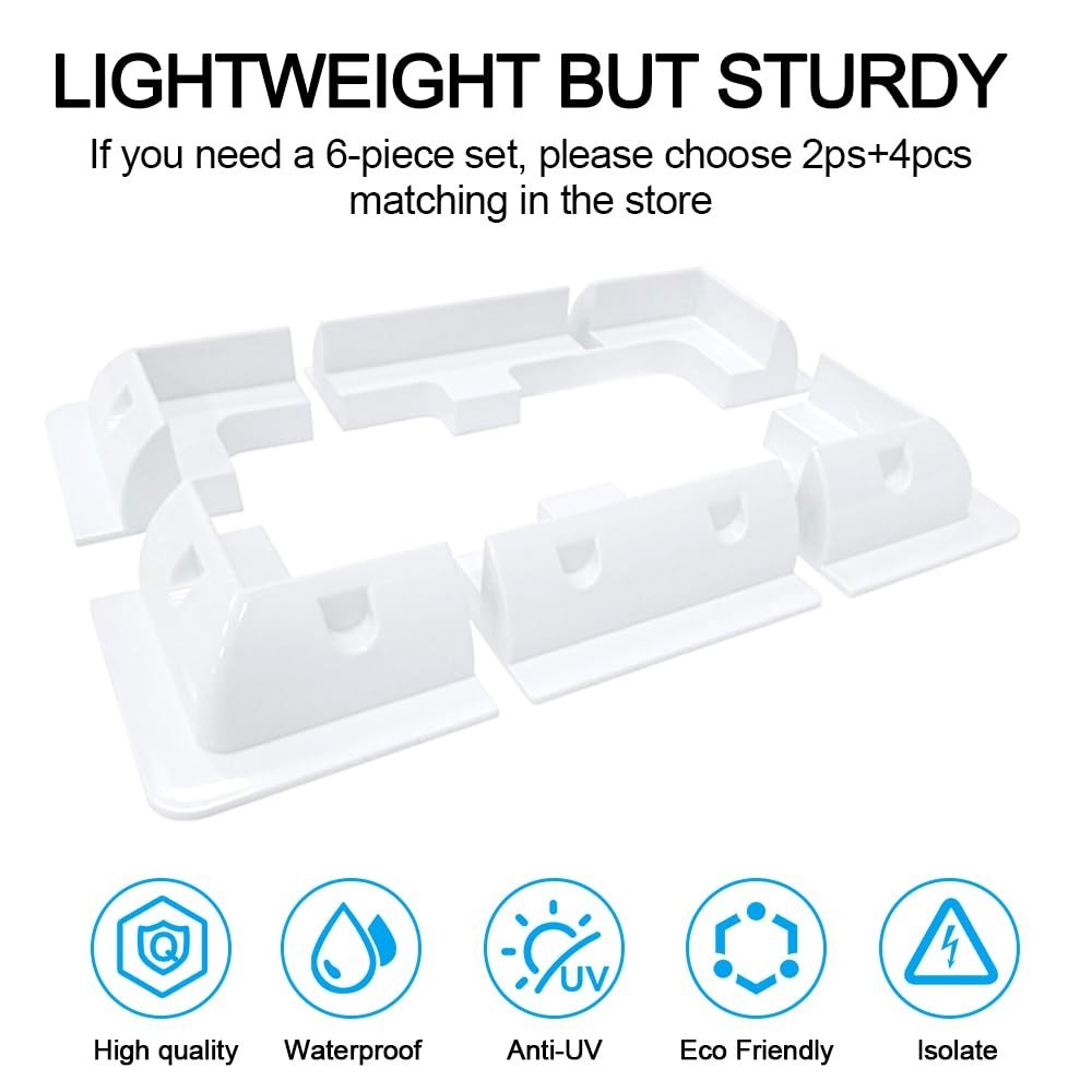 2-Pack No-Drill Solar Panel Mounting Brackets for RVs, Boats & Vans – Heavy-Duty