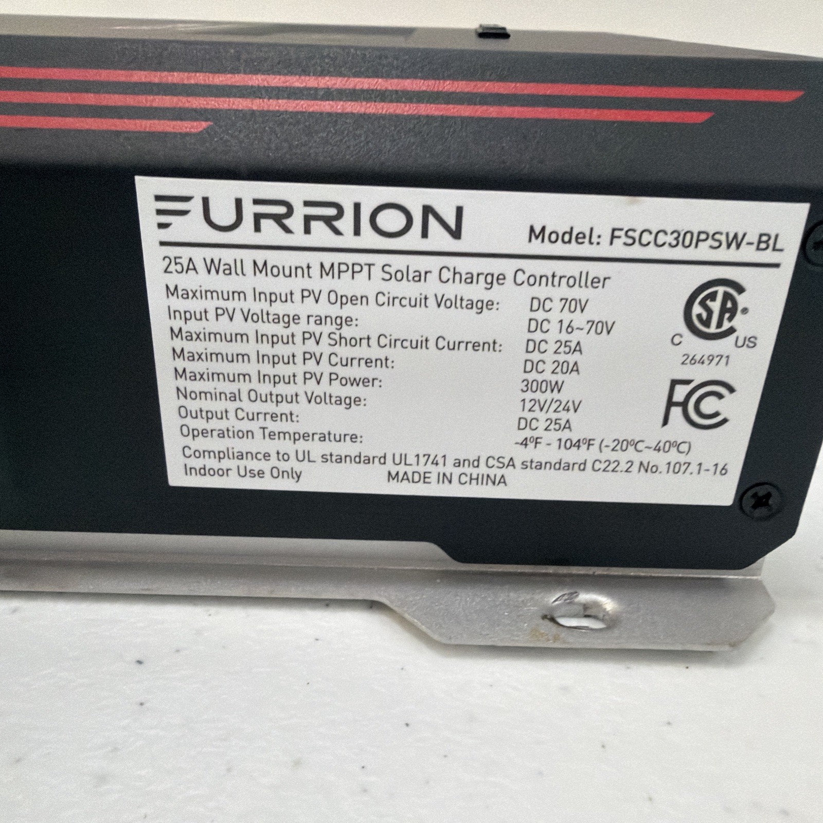 Furrion® #FSCC60PSW-BL 50A Wall Mount MPPT Solar Charge Controller #2021132792