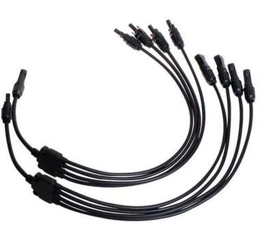 1Pair 4Y Solar Style Y Branch Adapter Connectors 1 to 4 Male and Female Panel Ca