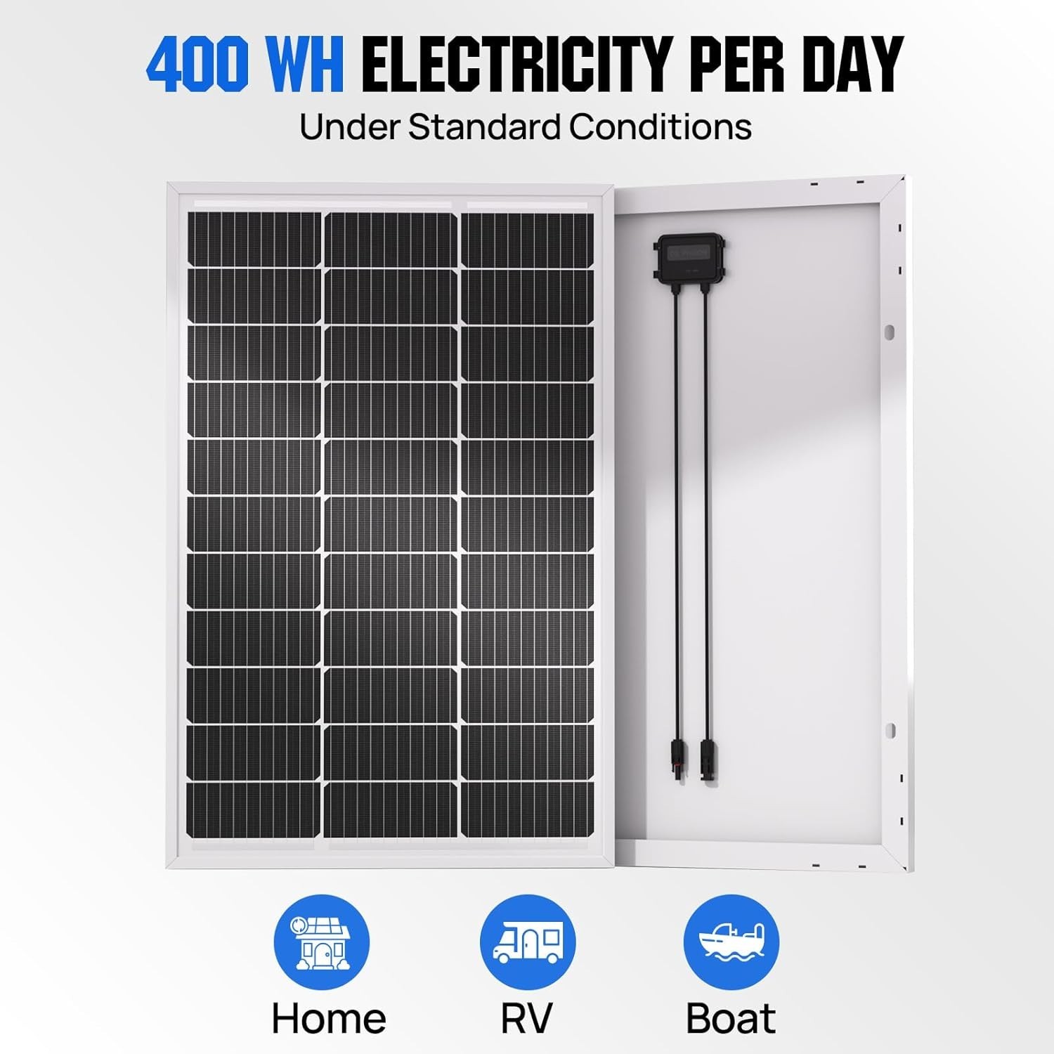 Durable 100W Solar Panel with 25- Lifespan – Ideal for Camping and More